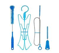 Xweptuy Kit de Nettoyage de vessie d'hydratation, Ensemble Nettoyage vessie d'eau, Brosse Longue et Flexible pour Tuyau, Cadre Pliable