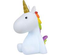 XX Small 36-2E-011W Lampe veilleuse LED Enfant Licorne Plastique Blanc et multicolore Mode normal ou minuterie H17,5 x 8,5 x 12 cm