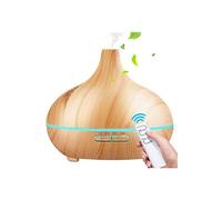 (XX0001) Diffuseur d'Huiles Essentielles, 550ML Ultrasonique Brume Fraîche Arôme Parfum ElectriqueMode Réglable & 7 Couleurs de LED--Yellow Wood
