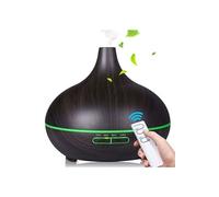 (XX0002) Diffuseur d'Huiles Essentielles, 550ML Ultrasonique Brume Fraîche Arôme Parfum ElectriqueMode Réglable & 7 Couleurs de LED--Brun Foncé