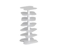 XXAD553TY Bureau Bibliothèque Artistique rotative Minimaliste sur Pied, Support créatif en Spirale à 6 Niveaux Acier au Carbone Domicile(Blanc)