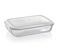 XXL plat à four en verre avec couvercle - 3600 ml boîte de conservation, rectangulaire, hermétique, va au four, au micro-ondes & au congélateur
