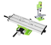 XY Table coulissante - Établi de fraisage de précision de 20 cm, axe réglable, d'aluminium, montage de perçage composé | Travail stable pour le soudage du métal et du bois