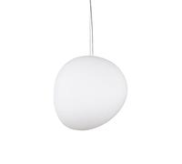 XYBZJP Abat-jour de lustre en verre en forme de galet, lampe à suspension de style créatif nordique, éclairage de plafond à une tête de base E27, lampe suspendue à montage encastré pour hôtel, restaur