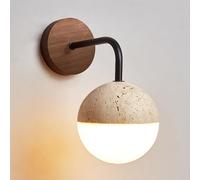 XYBZJP Applique murale globe créative, style industriel moderne, applique murale en travertin PE, ampoule G9, luminaire décoratif pour salon, escalier ou chambre