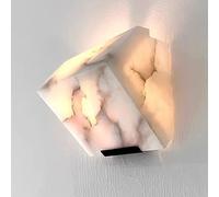 XYBZJP Applique murale LED de style médiéval, applique murale en albâtre naturel, applique murale en marbre avec raccordement fixe, luminaires décoratifs pour table de chevet, coiffeuse ou entrée