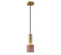 XYBZJP E27 Source de Lumière Plafonnier Suspension, Style Minimaliste Nordique Encastré Suspension, Support De Lampe en Métal Terrazzo Lustre Abat-Jour, Western Restaurant Bar Grenier Plafonnier