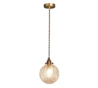 XYBZJP Lampe Suspendue de Style Simple Nordique, Lustre à tête Unique de Base E27, Abat-Jour de Lampe Suspendue en Verre, décoration de Plafond encastrée, luminaire de Bar de Balcon de Restaurant