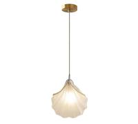 XYBZJP Lustre en Coquillage de Style Pastoral français, Abat-Jour créatif en Verre dépoli, luminaires de Plafond encastrés, Chambre à Coucher, Salon, décoration d'hôtel
