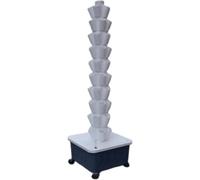 XYFGODEM Système de culture hydroponique vertical 10 niveaux, tour de jardin pour intérieur et extérieur, kit de serre domestique avec pompe à eau, pots de fleurs, herbes, fruits et légumes sans terre