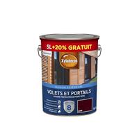 Xyladecor - Lasure Protectrice pour Bois Extérieur Acrylique - Volets, Portails, Portes, Fenêtres - Couleur : Noyer - Quantité : 5L plus 20% gratuit