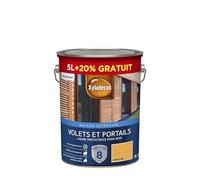 Xyladecor - Lasure Protectrice pour Bois Extérieur Acrylique - Volets, Portails, Portes, Fenêtres - Couleur : Satin Chêne Clair - Quantité : 5L + 20% gratuit