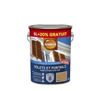 Xyladecor - Lasure Protectrice pour Bois Extérieur Glycéro - Volets, Portails, Portes, Fenêtres - Couleur : Satin Chêne - Quantité : 5L plus 20% gratuit
