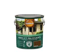 Xyladecor - Lasure Protectrice pour Bois Extérieur Jardin - Abris, Palissades, Espaliers, Kiosques, Barrières - Chêne Foncé - Quantité : 5 L