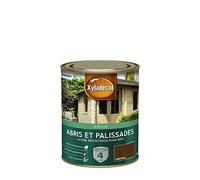Xyladecor - Lasure Protectrice pour Bois Extérieur Jardin - Abris, Palissades, Espaliers, Kiosques, Barrières - Couleur : Chêne Foncé 1 L