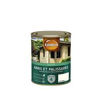 Xyladecor - Lasure Protectrice pour Bois Extérieur Jardin - Abris, Palissades, Espaliers, Kiosques, Barrières - Couleur : Blanc Opaque 1 L