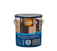 Xyladecor - Lasure Protectrice pour Bois Extérieur - Volets, Portails, Portes, Fenêtres - Couleur : Satin Anthracite Opaque - Quantité : 5L - 5324274