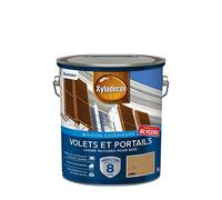 Xyladecor - Lasure Protectrice pour Bois Extérieur - Volets, Portails, Portes, Fenêtres - Couleur : Satin Chêne - Quantité : 5 L
