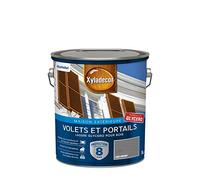 Xyladecor - Lasure Protectrice pour Bois Extérieur - Volets, Portails, Portes, Fenêtres - Couleur : Satin Gris Urbain - Quantité : 5 L