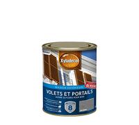 Xyladecor - Lasure Protectrice pour Bois Extérieur - Volets, Portails, Portes, Fenêtres - Couleur : Satin Gris Urbain - Quantité : 1 L