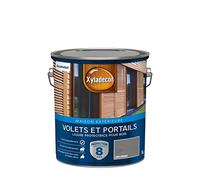 Xyladecor - Lasure Protectrice pour Bois Extérieur - Volets, Portails, Portes, Fenêtres - Couleur : Satin Gris Urbain - Quantité : 5L - 5324266