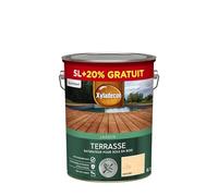 Xyladecor - Saturateur pour Sols Extérieurs en Bois - Terrasses, Abords de Piscine, Caillebotis - Antidérapant - Couleur : Mat Incolore - Quantité : 5L + 20% gratuit