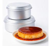 Xylarnoveth Quesillera Venezolana con Tapa Molde Lot de 2 moules à tarte traditionnels en aluminium avec couvercle pour quesillo, cheesecake, flan au caramel et pudding 2 (2 l et 1,2 l)