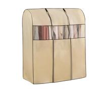 XYLGJYT Housse de Portant à vêtements Respirante de 2 à 4,92 Pieds, Beige, avec Fermeture éclair et fenêtre Transparente, Sacs de Protection Anti-poussière pour Porte-Manteaux,Beige-100x50x150cm
