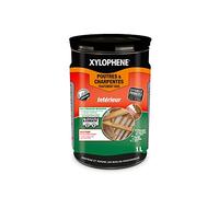 XYLOPHENE - Traitement Poutres & Charpentes - Traite les Bois de Charpente - Anti Insectes et Anti Termites - Traitement préventif et curatif - Séchage Rapide - Prêt à l'Emploi - 1L - Incolore