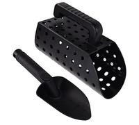 Xyntor Pelle de détection de métaux avec Tamis |Outil de Chasse au trésor léger en ABS pour Sable/Sol/Gravier |Kit de 4 pièces pour Adultes et Jeunes |Pelle portative de 11,5 Pouces