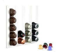 xyuayamz Porte Capsule Rangement, Support à Capsules à Café, Coffee Portacapsule pour 20 Capsules, Distributeur de Capsule pour Placard de Cuisine Réfrigérateur, Blanc
