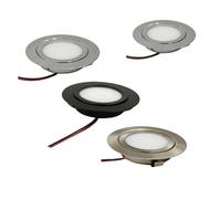 xyunluk Mini Downlight LED Plafonnier 12V 24v Ultra-Mince LED Lumières 3-5W Trou 55mm Intégré Petit Projecteur Plafond Cuisine Miroir Phares(24V 4000K Natural White,Silver)