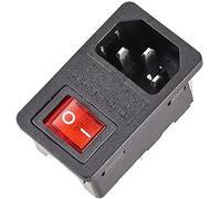 XYWHPGV 5x20 10A fusible rouge interrupteur à bascule fusionné IEC320 C14 prise de courant d'entrée fusible interrupteur d'alimentation interrupteur Socker 1 ensemble(1e974 a4a8b abba5 29675 e3320 2f