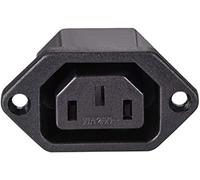 XYWHPGV Adaptateur de prise de montage sur panneau C13 250V AC 10A 3 broches Module d'entrée IEC prise de connecteur d'alimentation prise droite(be53e 2ff9e d8027 f8283 54e77 70c98