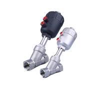 XZCZSXBS Vanne pneumatique à vapeur résistante aux hautes températures et à la corrosion Série DN Type Y Valve de siège à angle de filetage interne. (tête en plastique DN20)