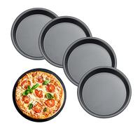 XZEIT Lot de 4 plats à tarte individuels - Mini plats à tarte de 15,2 cm - Moules à tarte ronds antiadhésifs pour cheesecakes, tarte, pizza