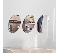 XZJMY Lot de 3 miroirs autocollants en acrylique, 20 x 30 cm, autocollants muraux en plastique, miroir de 2 mm d'épaisseur, petit miroir sans cadre pour décoration murale de la maison