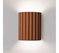 Xzmzbxzb Applique Murale Moderne en Terre Cuite nervurée de Haut en Bas, Cylindre cannelé, luminaire Mural d'intérieur Minimaliste pour Chambre à Coucher, Salon, Couloir (Marron)