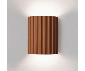 Xzmzbxzb Applique Murale Moderne en Terre Cuite nervurée de Haut en Bas, Cylindre cannelé, luminaire Mural d'intérieur Minimaliste pour Chambre à Coucher, Salon, Couloir (Marron)