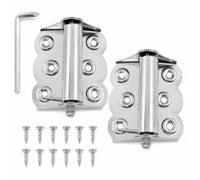 XZW Lot de 2 charnières de porte en acier inoxydable avec vis et n L | Charnières de porte à ressort adaptées pour les moustiquaires de fenêtre, les portes intérieures en bois et les réparations