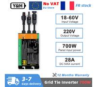 Y & H onduleur de liaison au réseau 300W 350W 500W 600W 700W MPPT Micro onduleur solaire PV système d'attache au réseau entrée DC18V-60V sortie AC220V GMI-350W