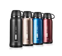 Y·J&H Bouteille en Acier Inoxydable avec Isolation - Double Paroi Gourde - Boissons Chaudes ou Froides - Sport, Voyage, École, Bureau, de Plein Air - 650ml Noir