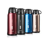 Y·J&H Bouteille en Acier Inoxydable avec Isolation - Double Paroi Gourde - Boissons Chaudes ou Froides - Sport, Voyage, École, Bureau, de Plein Air - 650ml Rouge