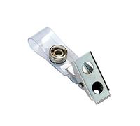 Y & Y étoile 50 pcs double trou en métal badge Clips avec des Sangles en PVC, ID Sangle Clip adaptateur Clips de badges d'identification, clair, 50 clips par lot clear 30pcs