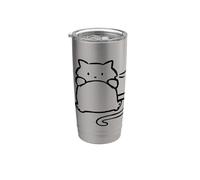 Y2K Chat Chubby des années 90 Tomcat allongé sur le dos Gobelet isotherme en acier inoxydable double paroi