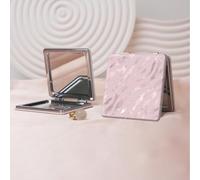 Y2K Miroir de maquillage portable de style millénaire, mini miroir de maquillage pliable, miroir de poche carré grossissant double face, convient pour tout le monde en diverses occasions
