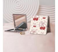 Y2K Miroir de maquillage portable de style millénaire, mini miroir de maquillage pliable, miroir de poche carré grossissant double face, convient pour tout le monde en diverses occasions