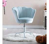 Ya-Home Chaise de Bureau Jolie pour Enfants Fauteuil de Bureau Enfant Fille, Coussin Velours, Chaise Bureau Fille Confortable, Bleu