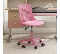Ya-Home Chaise de Bureau Pivotante pour Enfants Chaise Bureau Enfant en Cuir PU Chaises d'Etude Enfants avec Dossier Respirant Fauteuil d’Ordinateur Enfant Réglable en Hauteur, Rose
