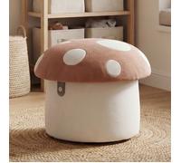 Ya-Home Tabouret pour Enfant en Chenille Doux Tabouret de Rangement Mignon en Forme de Champignon pour Chambre et Salon, Rose